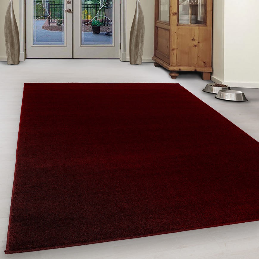 Ata Plain Red Rug